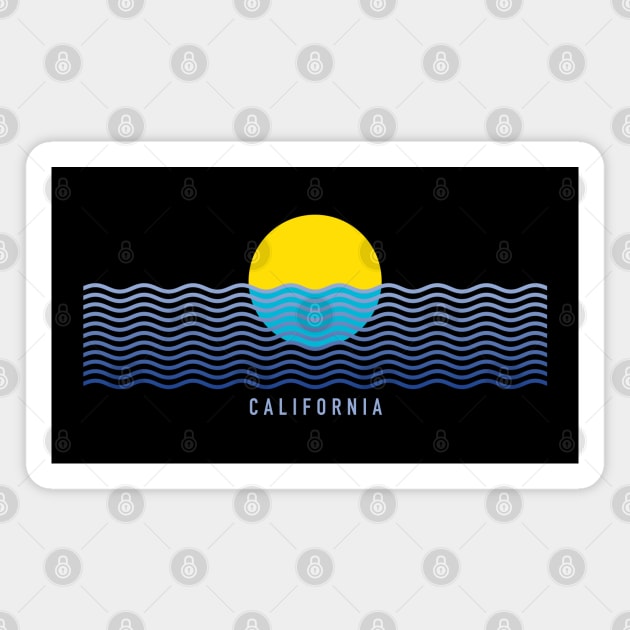 Vintage Retro California Design Magnet by MalmoDesigns